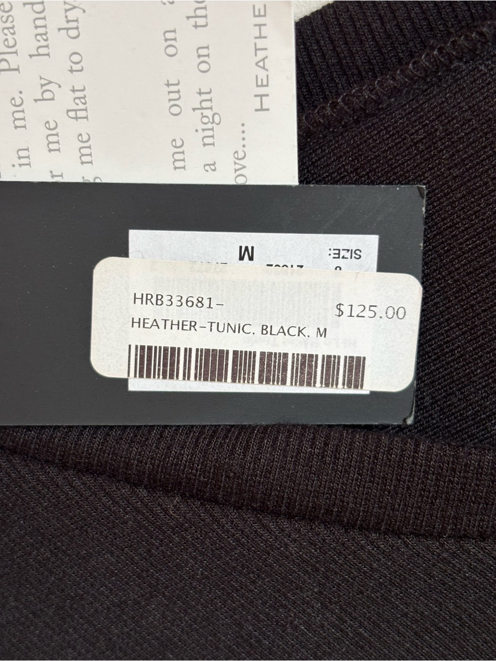 NWT Heather Black V-Neck Sleeveless Tunic - Picture 8 of 8